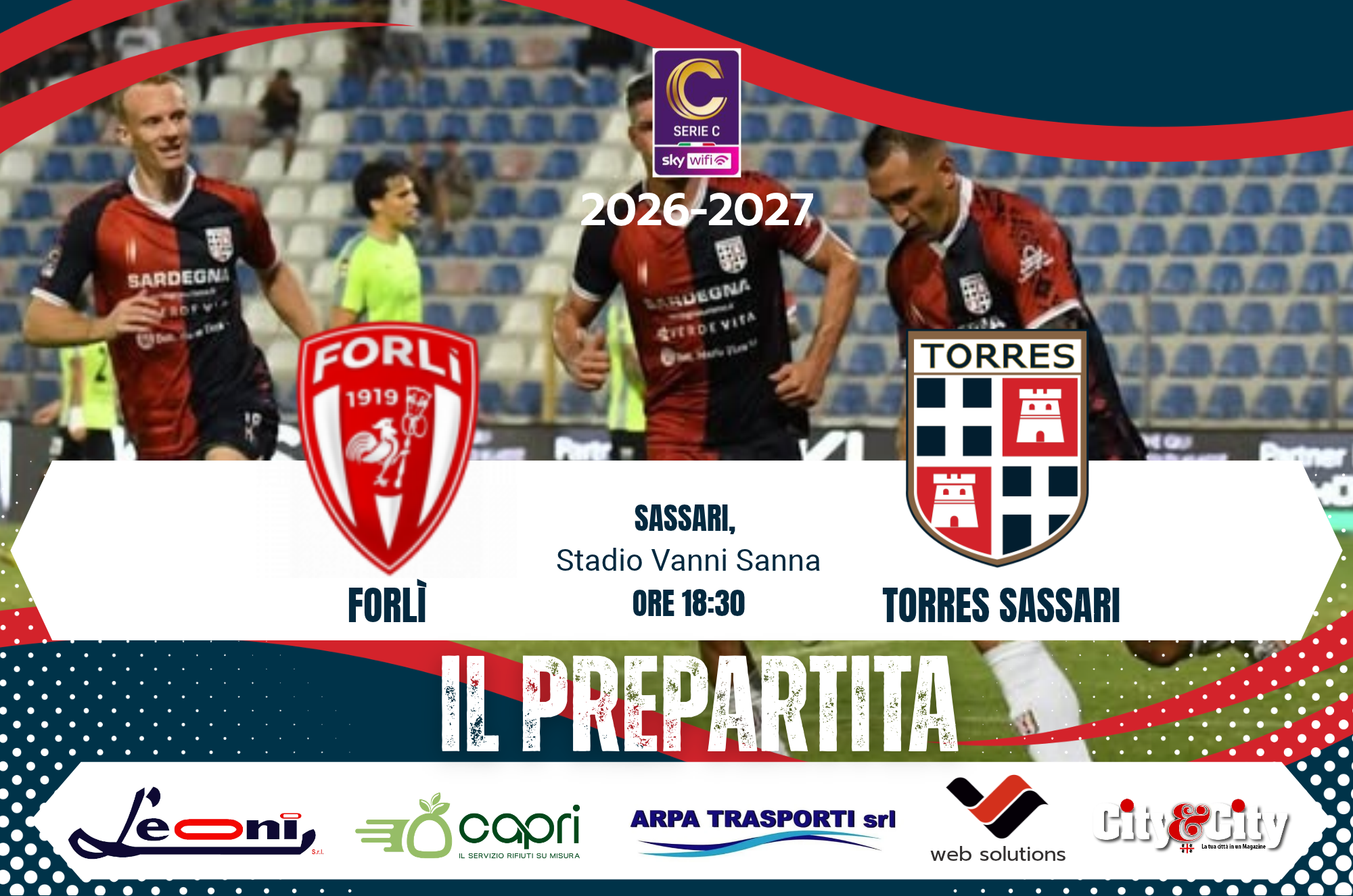 Nella foto: Scotto esulta con Zecca e Pennington dopo aver realizzato il rigore del definitivo 2-1 in Torres-Pianese