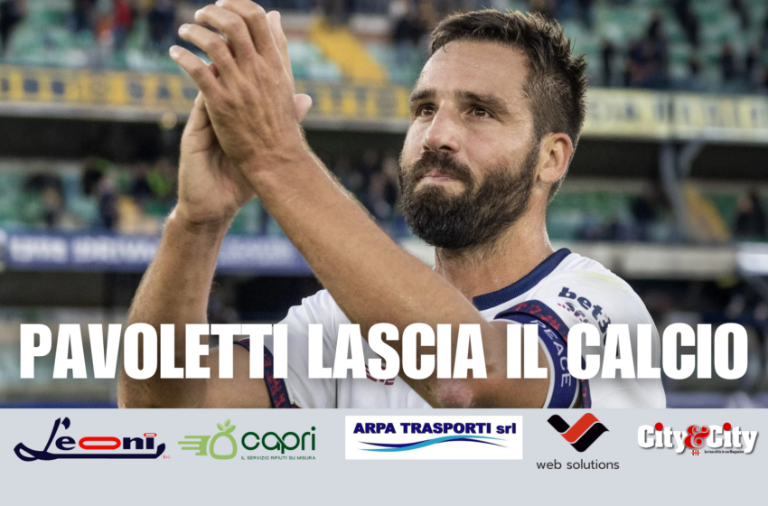Nella foto Leonardo Pavoletti, 37 anni, in azione con il Cagliari sul campo dello Stadio Bentegodi di Verona