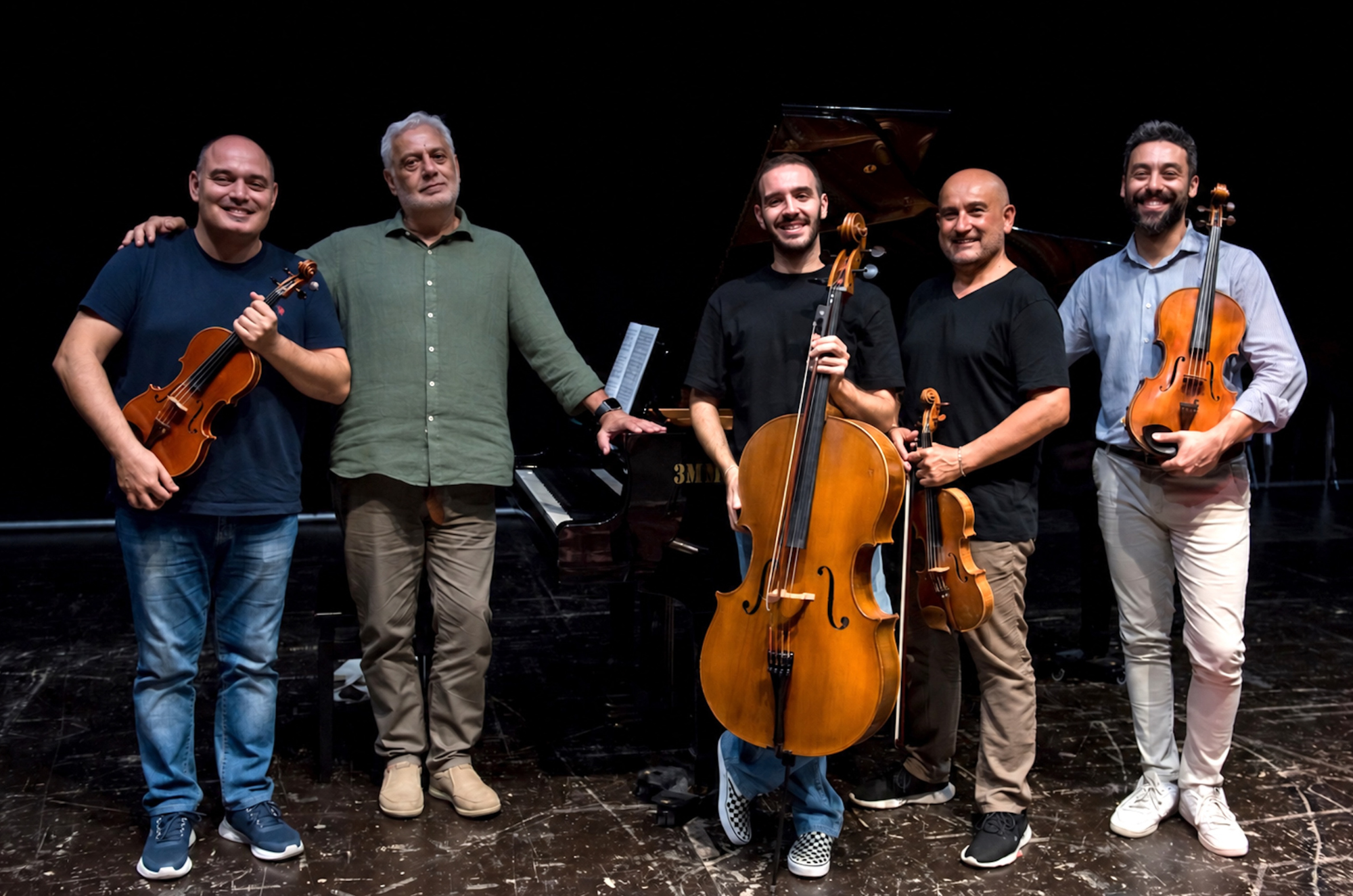 Da sinistra Alessio Manca, Andrea Ivaldi, Paolo Tedde, Alessandro Puggioni, Gioele Lumbau